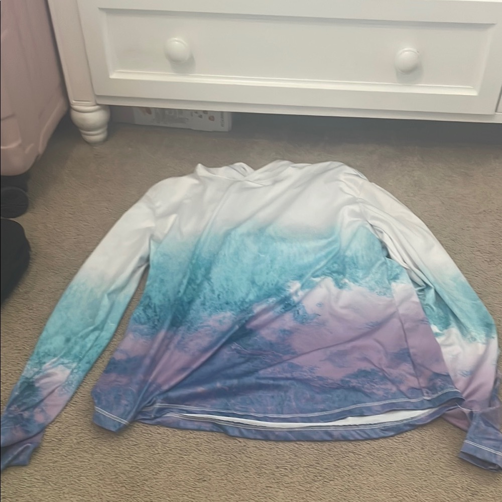 Gradient Blue and Purple Women's Sweatshirt Silver bait
